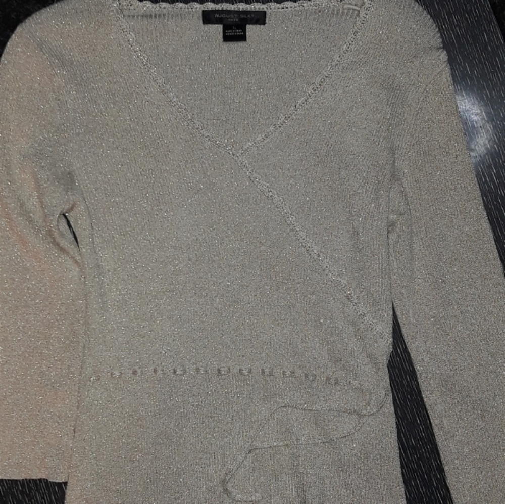 August silk sweater NO FLAWS